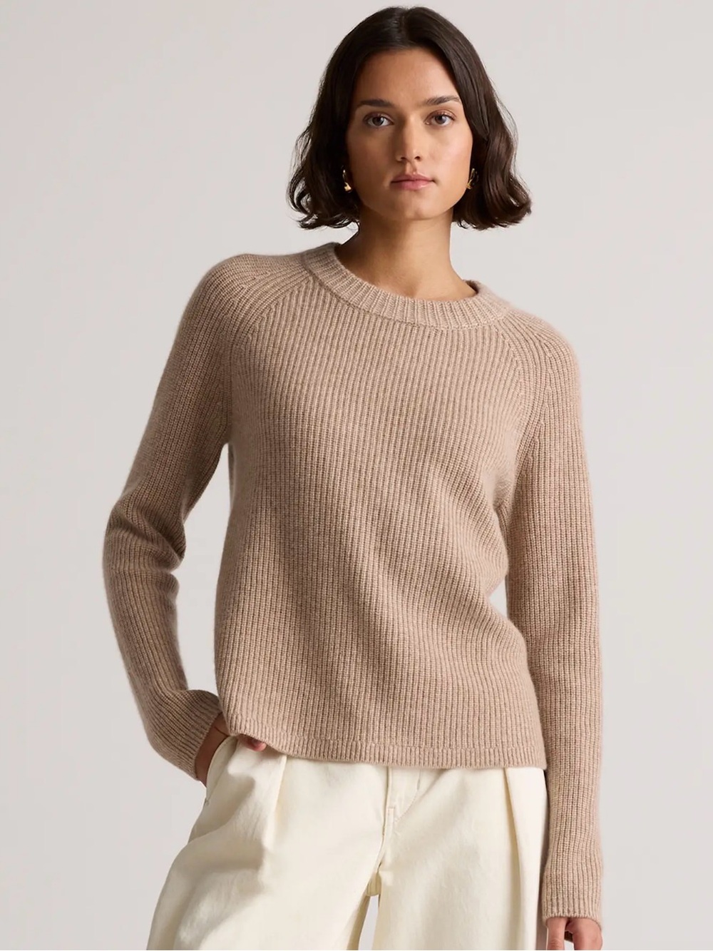 Quince cashmere fisherman sweater